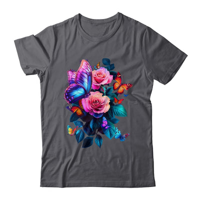 Beautiful Butterfly Purple Rose Butterfly Lovers Women Shirt & Tank Top | siriusteestore