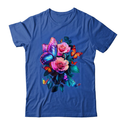 Beautiful Butterfly Purple Rose Butterfly Lovers Women Shirt & Tank Top | siriusteestore