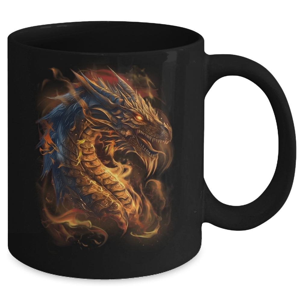 Beautiful Vintage Dragon Lover Fantasy Art Cool Illustration Mug | siriusteestore