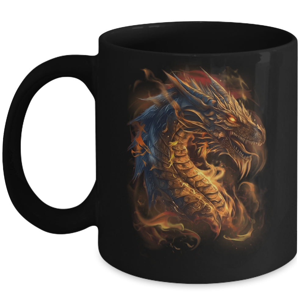 Beautiful Vintage Dragon Lover Fantasy Art Cool Illustration Mug | siriusteestore