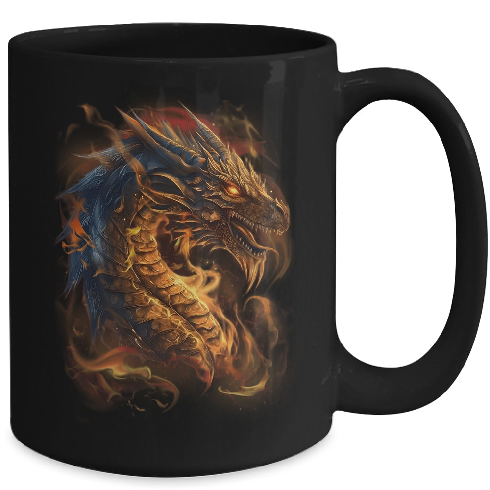 Beautiful Vintage Dragon Lover Fantasy Art Cool Illustration Mug | siriusteestore