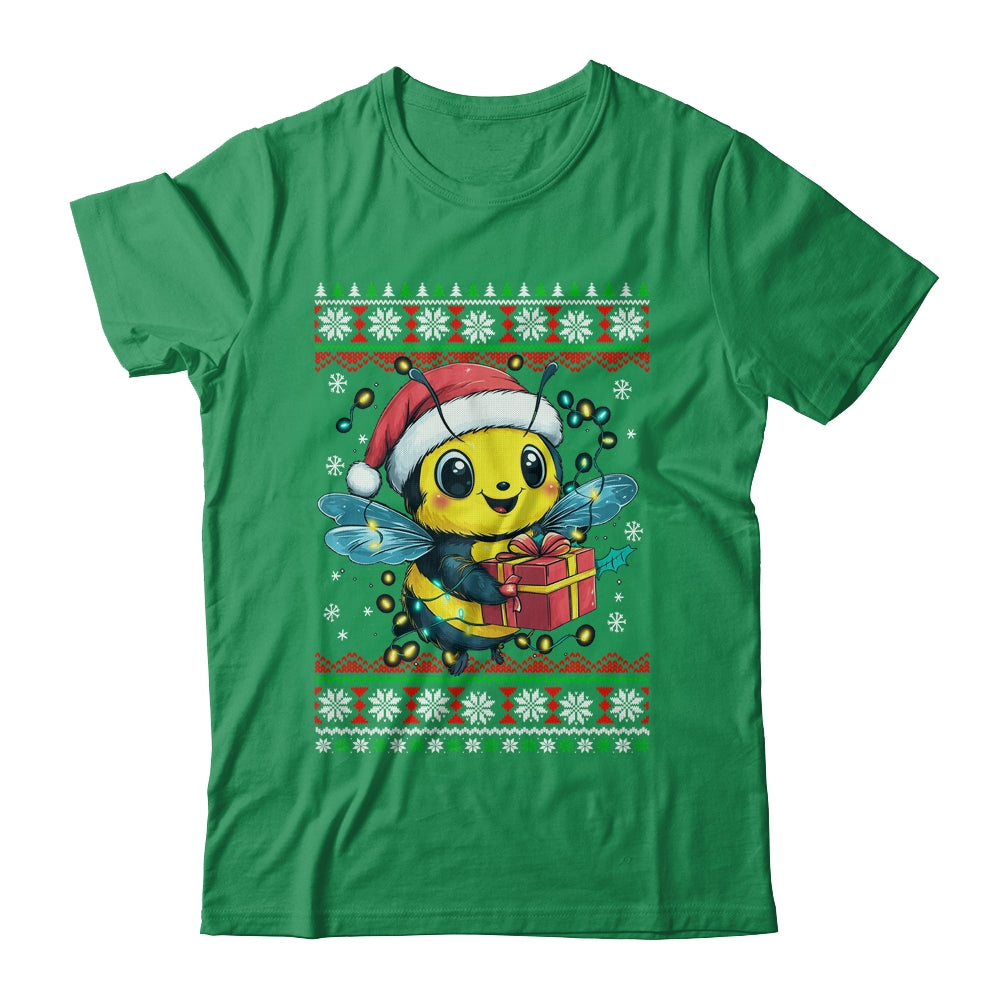 Bee Christmas Ugly Christmas Santa Hat Xmas For Bees Lover Shirt & Sweatshirt | siriusteestore