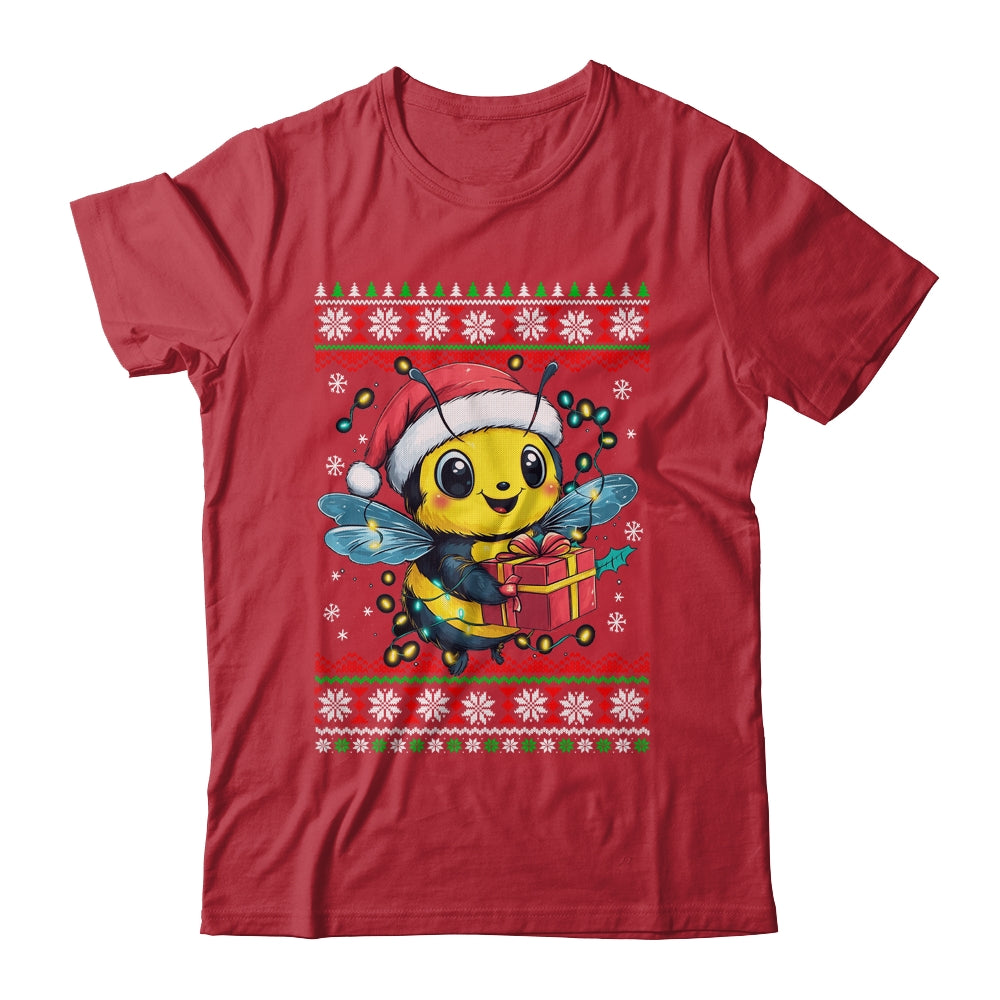 Bee Christmas Ugly Christmas Santa Hat Xmas For Bees Lover Shirt & Sweatshirt | siriusteestore
