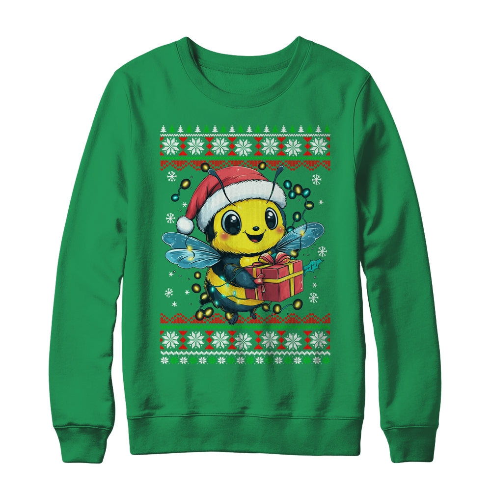 Bee Christmas Ugly Christmas Santa Hat Xmas For Bees Lover Shirt & Sweatshirt | siriusteestore