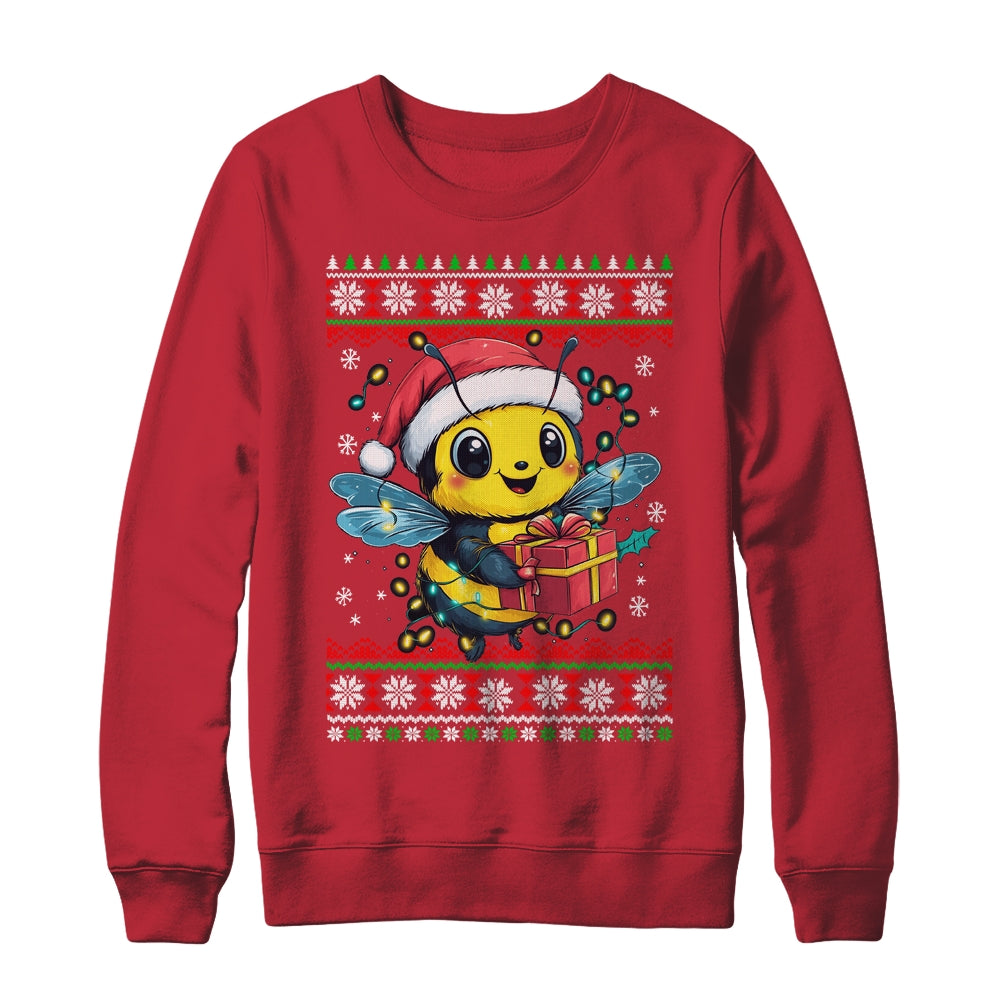 Bee Christmas Ugly Christmas Santa Hat Xmas For Bees Lover Shirt & Sweatshirt | siriusteestore