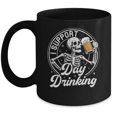 Beer Lover Drinking Party Skeleton I Support Day Drinking Mug | siriusteestore