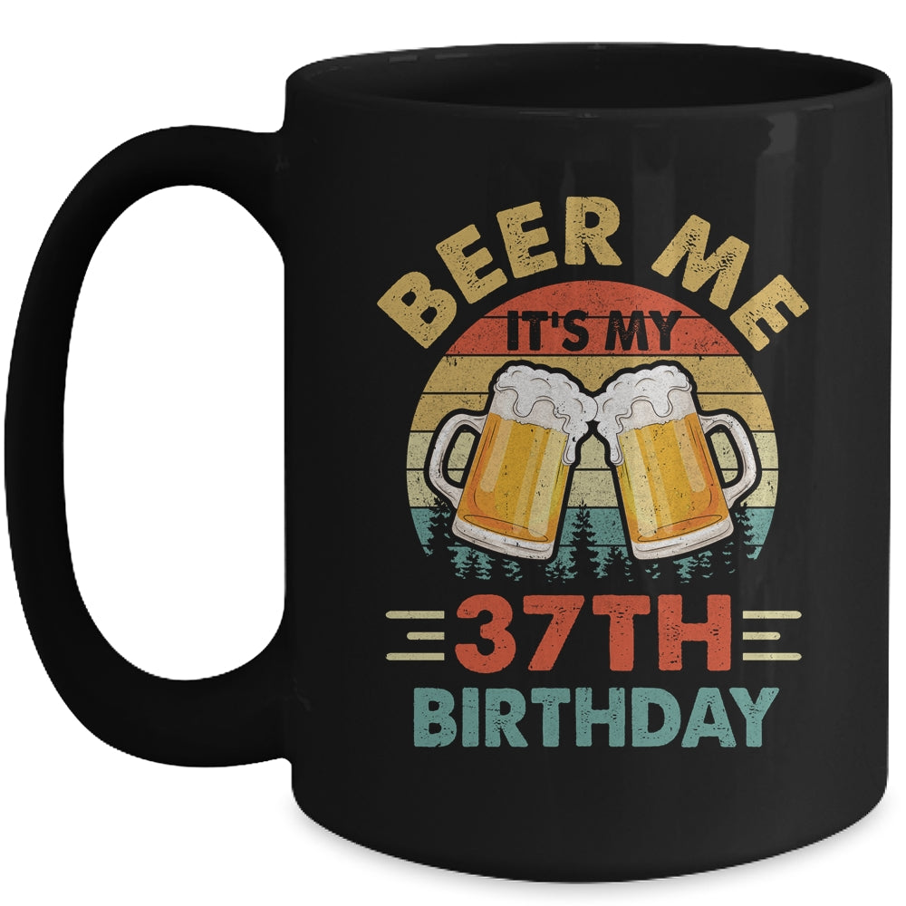 Beer Me It's My 37th Birthday Party 37 Years Old Men Vintage Mug | siriusteestore