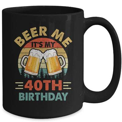 Beer Me It's My 40th Birthday Party 40 Years Old Men Vintage Mug | siriusteestore