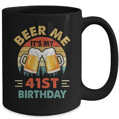 Beer Me It's My 41st Birthday Party 41 Years Old Men Vintage Mug | siriusteestore
