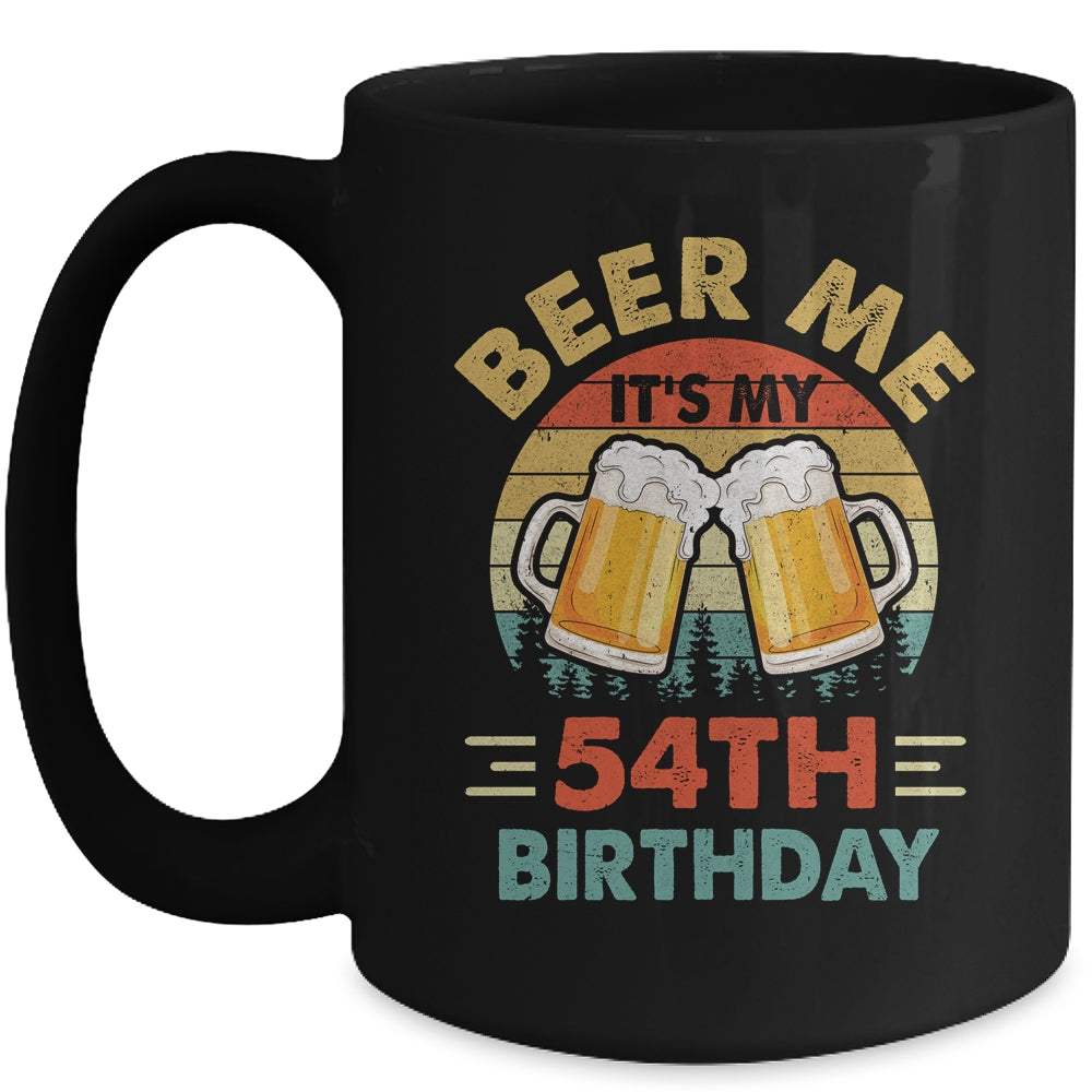 Beer Me It's My 54th Birthday Party 54 Years Old Men Vintage Mug | siriusteestore