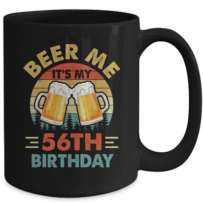 Beer Me It's My 56th Birthday Party 56 Years Old Men Vintage Mug | siriusteestore