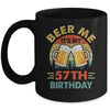 Beer Me It's My 57th Birthday Party 57 Years Old Men Vintage Mug | siriusteestore