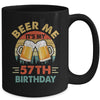 Beer Me It's My 57th Birthday Party 57 Years Old Men Vintage Mug | siriusteestore