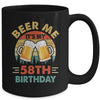 Beer Me It's My 58th Birthday Party 58 Years Old Men Vintage Mug | siriusteestore