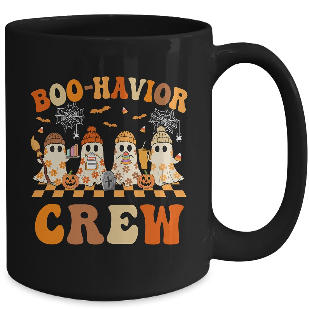 Behavior Analyst Halloween ABA Cute Ghost Boo-havior Crew Mug | siriusteestore