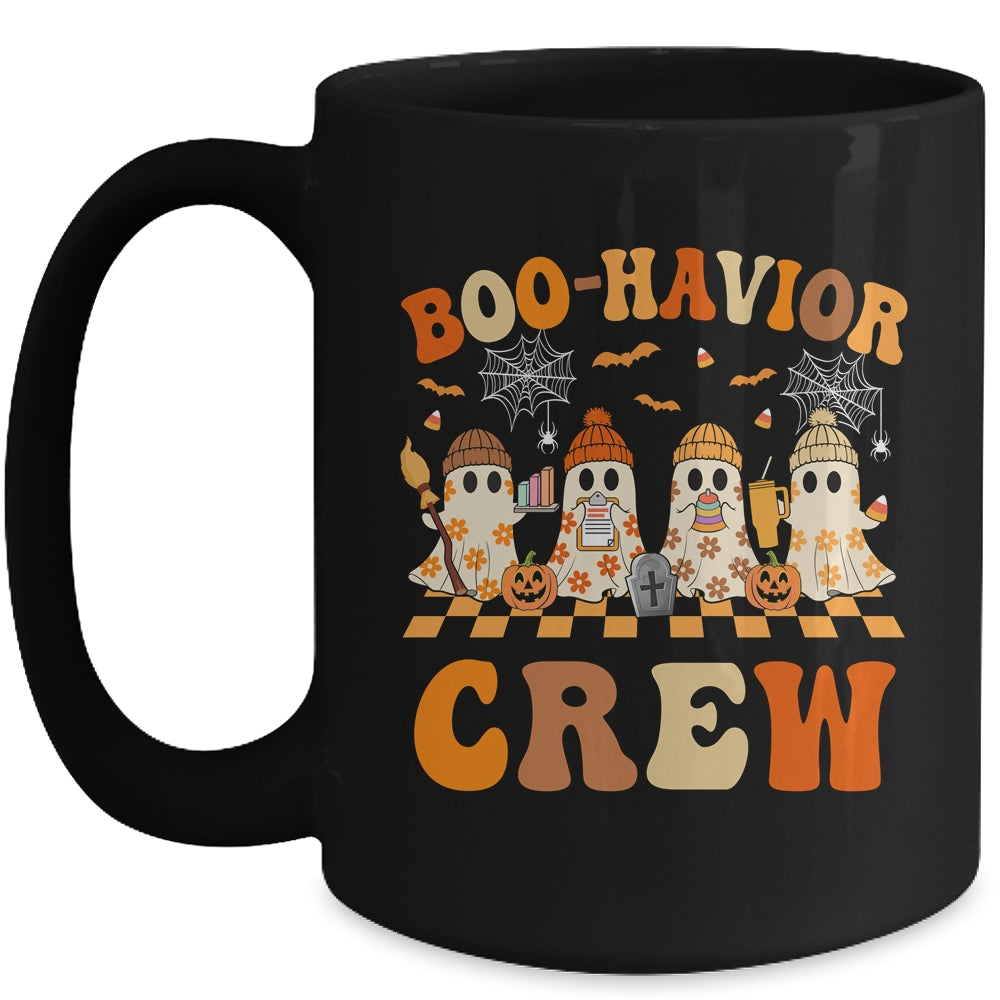 Behavior Analyst Halloween ABA Cute Ghost Boo-havior Crew Mug | siriusteestore