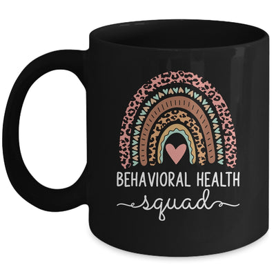 Behavioral Health Squad Cute Nurse Leopard Rainbow Mug | siriusteestore