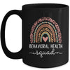 Behavioral Health Squad Cute Nurse Leopard Rainbow Mug | siriusteestore