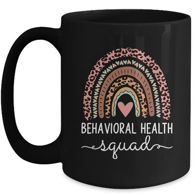 Behavioral Health Squad Cute Nurse Leopard Rainbow Mug | siriusteestore