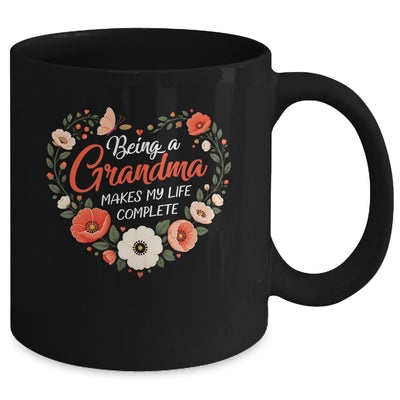 Being A Grandma Makes My Life Complete Floral Butterfly Mug | siriusteestore