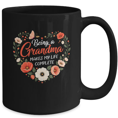 Being A Grandma Makes My Life Complete Floral Butterfly Mug | siriusteestore
