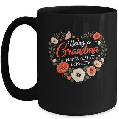 Being A Grandma Makes My Life Complete Floral Butterfly Mug | siriusteestore