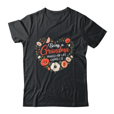 Being A Grandma Makes My Life Complete Floral Butterfly Shirt & Tank Top | siriusteestore