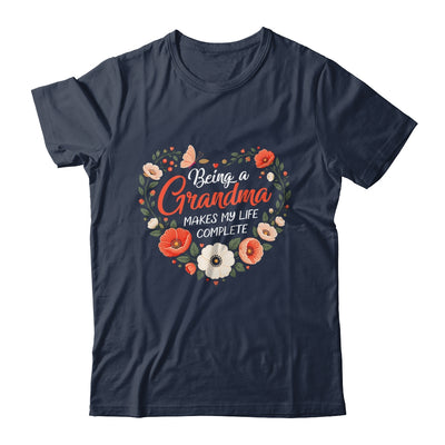 Being A Grandma Makes My Life Complete Floral Butterfly Shirt & Tank Top | siriusteestore