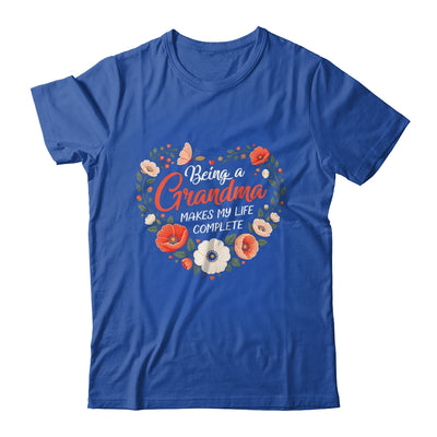 Being A Grandma Makes My Life Complete Floral Butterfly Shirt & Tank Top | siriusteestore