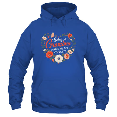 Being A Grandma Makes My Life Complete Floral Butterfly Shirt & Tank Top | siriusteestore
