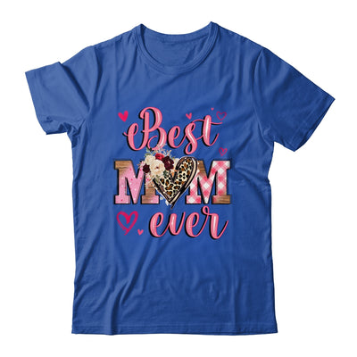 Best Mom Ever Mother's Day Mom With Floral Leopard Heart Shirt & Tank Top | siriusteestore
