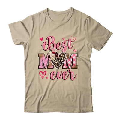 Best Mom Ever Mother's Day Mom With Floral Leopard Heart Shirt & Tank Top | siriusteestore