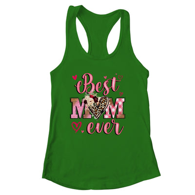 Best Mom Ever Mother's Day Mom With Floral Leopard Heart Shirt & Tank Top | siriusteestore