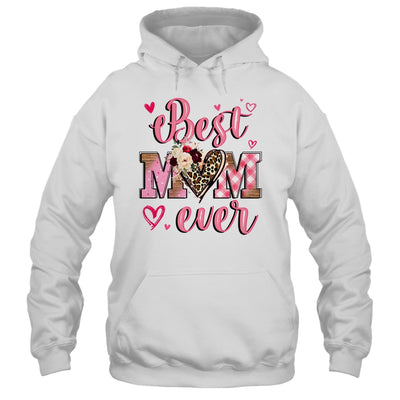 Best Mom Ever Mother's Day Mom With Floral Leopard Heart Shirt & Tank Top | siriusteestore