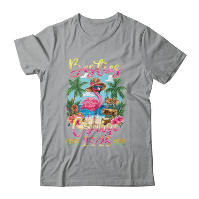 Besties Cruise 2025 Tie Dye Flamingo Cruise Squad Girls Trip Shirt & Tank Top | siriusteestore