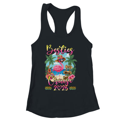 Besties Cruise 2025 Tie Dye Flamingo Cruise Squad Girls Trip Shirt & Tank Top | siriusteestore