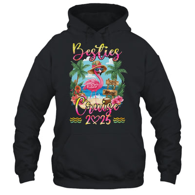Besties Cruise 2025 Tie Dye Flamingo Cruise Squad Girls Trip Shirt & Tank Top | siriusteestore