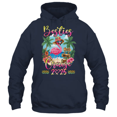 Besties Cruise 2025 Tie Dye Flamingo Cruise Squad Girls Trip Shirt & Tank Top | siriusteestore