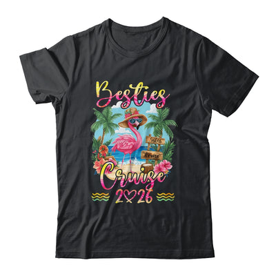 Besties Cruise 2026 Tie Dye Flamingo Cruise Squad Girls Trip Shirt & Tank Top | siriusteestore