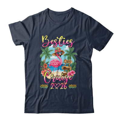Besties Cruise 2026 Tie Dye Flamingo Cruise Squad Girls Trip Shirt & Tank Top | siriusteestore