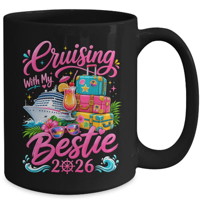 Besties Cruise Matching Trip Cruising With My Bestie 2026 Mug | siriusteestore