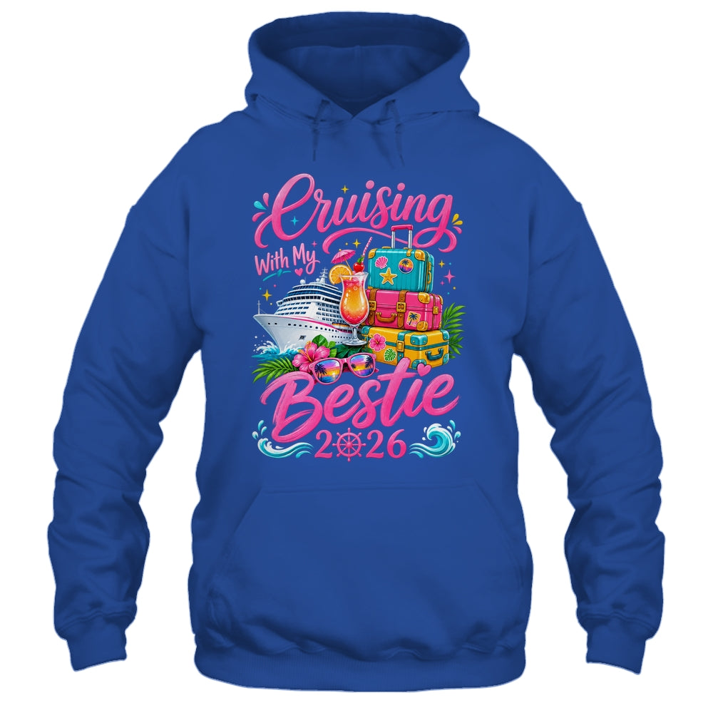 Besties Cruise Matching Trip Cruising With My Bestie 2026 Shirt & Tank Top | siriusteestore