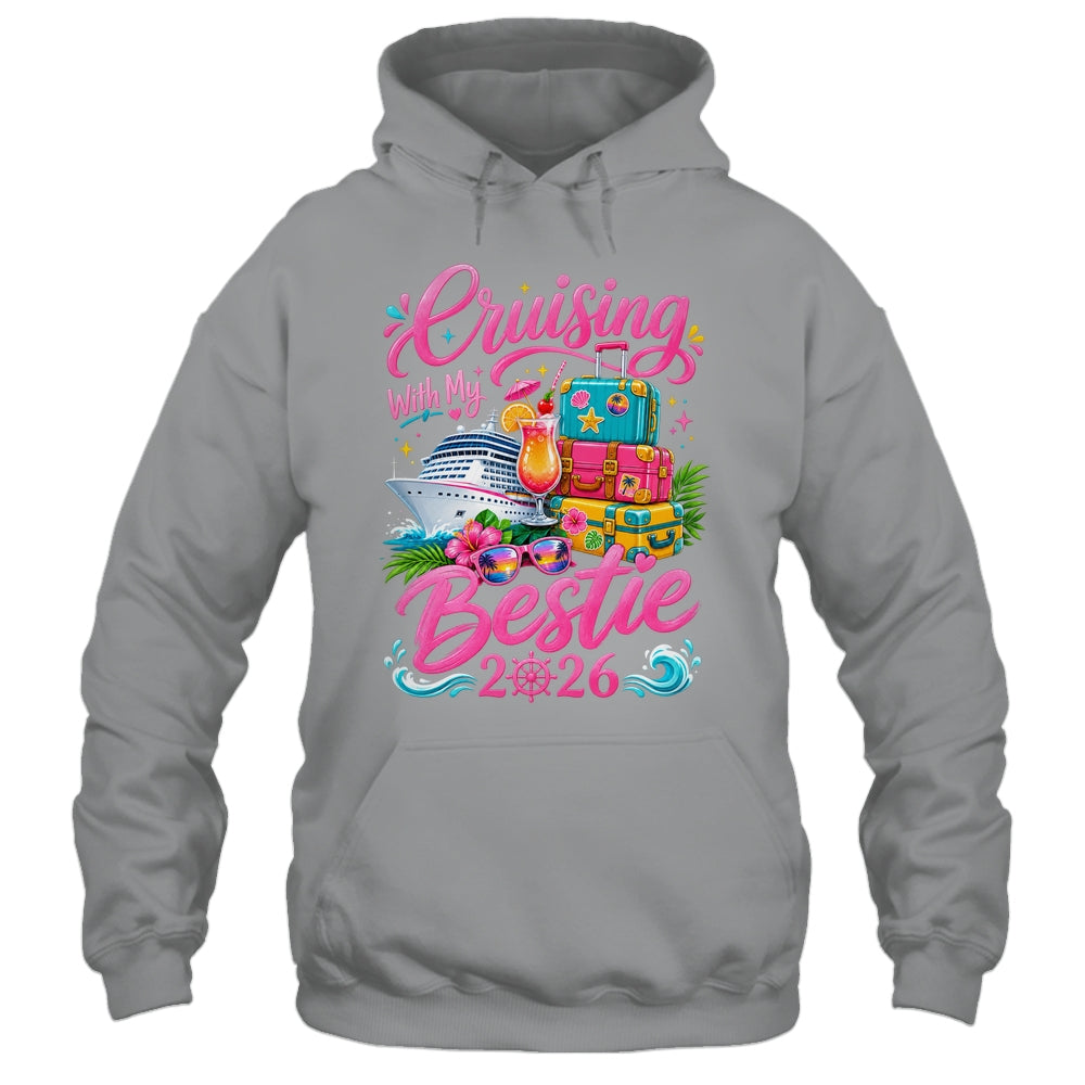 Besties Cruise Matching Trip Cruising With My Bestie 2026 Shirt & Tank Top | siriusteestore