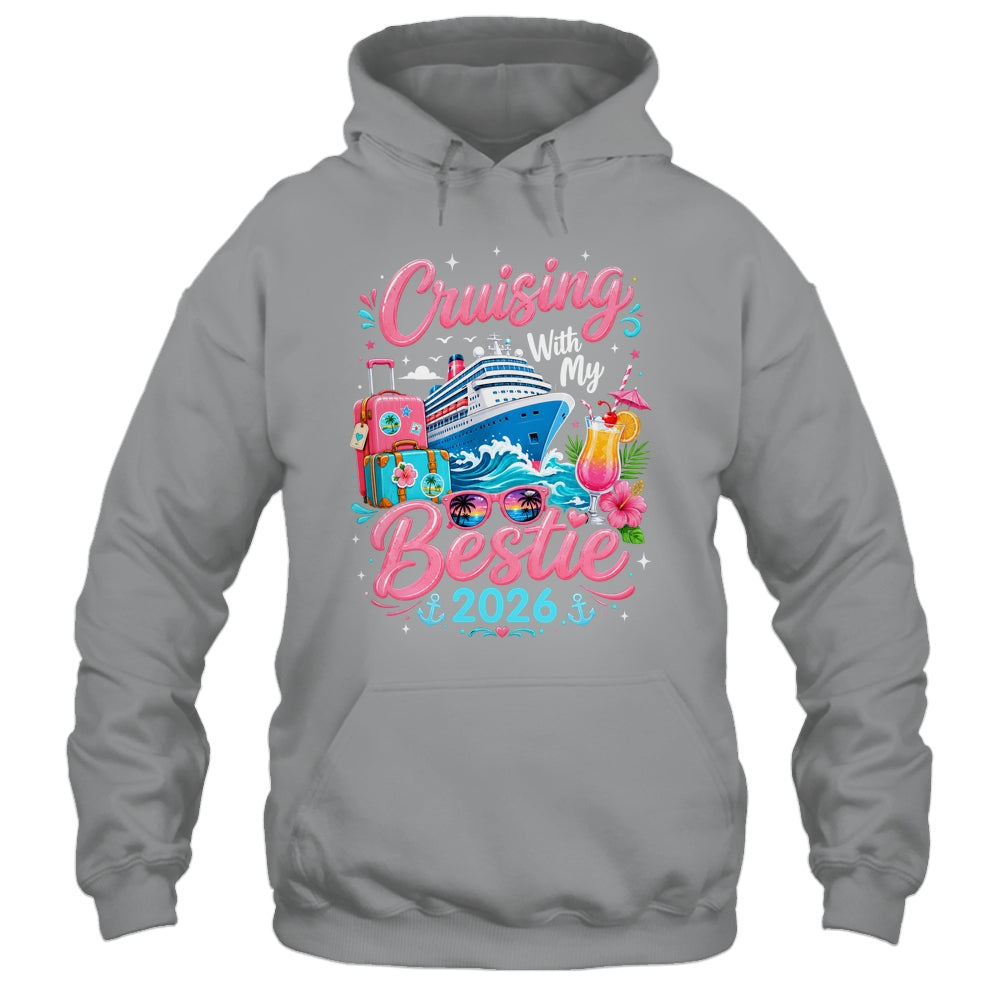 Besties Cruise Trip Matching Cruising With My Bestie 2026 Shirt & Tank Top | siriusteestore