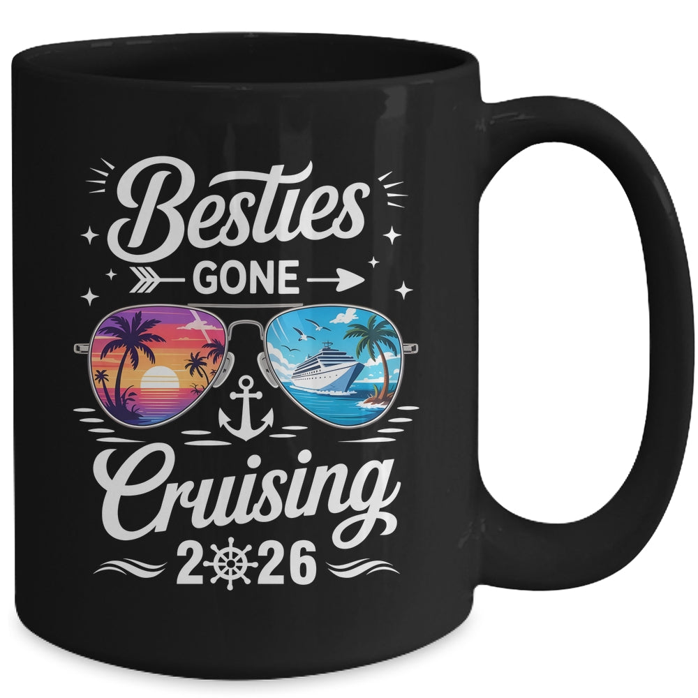 Besties Gone Cruising 2026 Girls Matching Friends Cruise Mug | siriusteestore