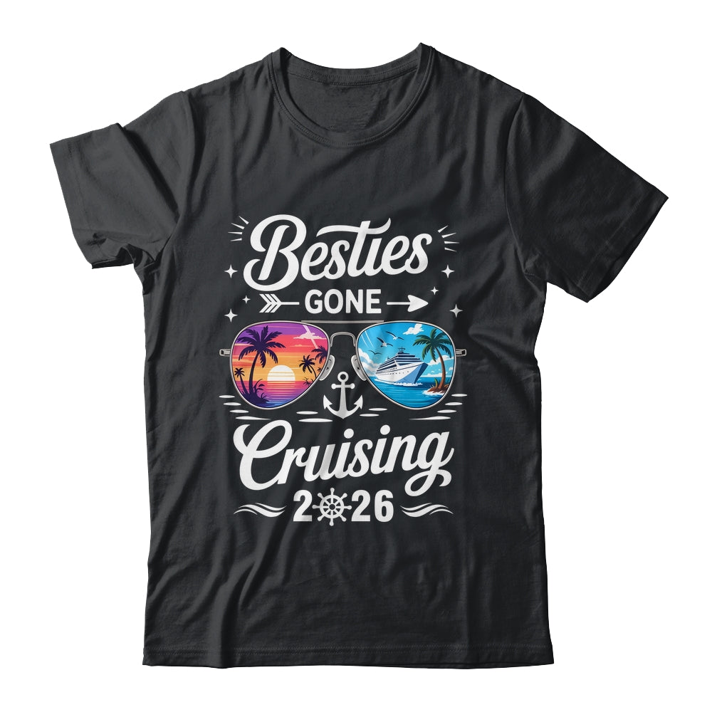 Besties Gone Cruising 2026 Girls Matching Friends Cruise Shirt & Tank Top | siriusteestore