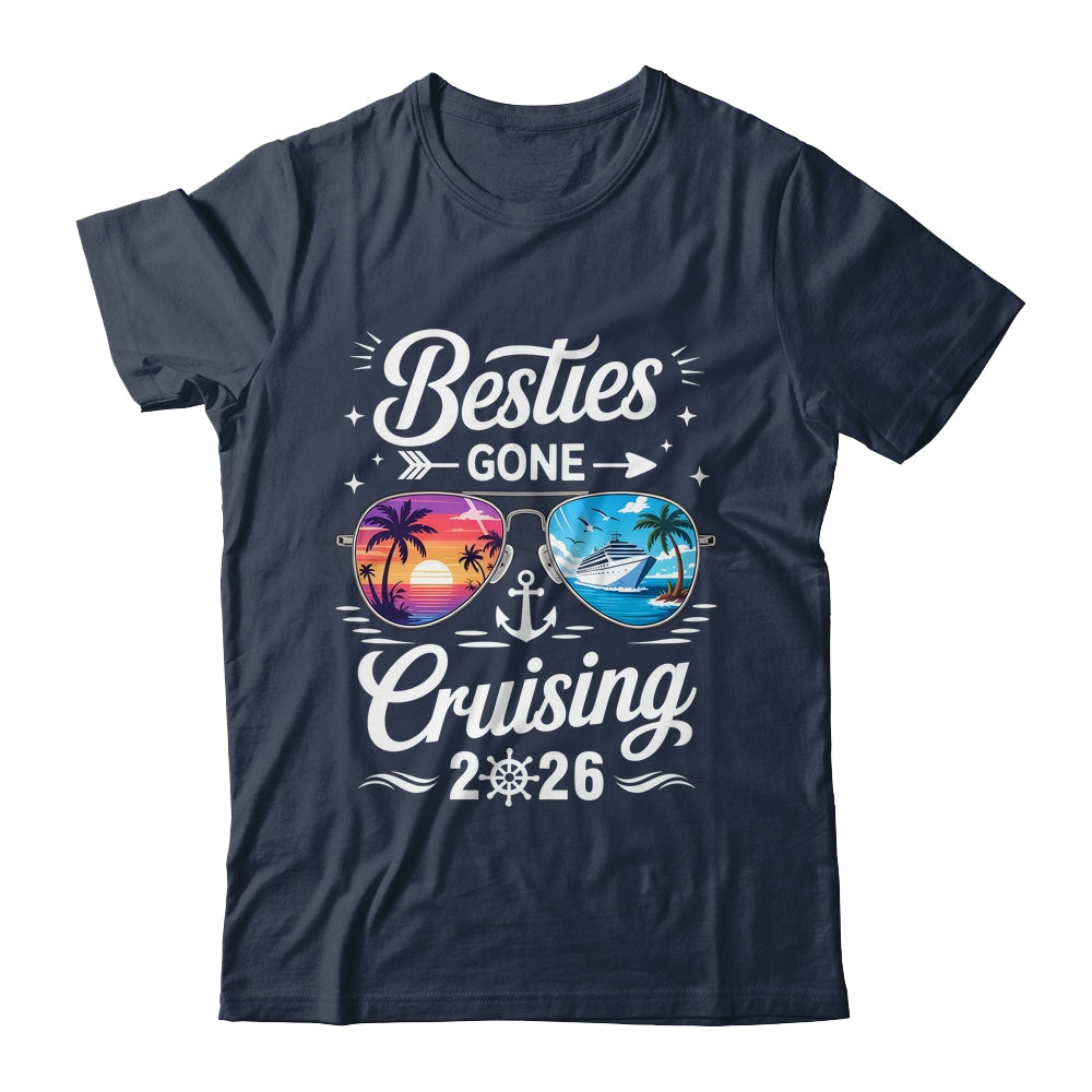 Besties Gone Cruising 2026 Girls Matching Friends Cruise Shirt & Tank Top | siriusteestore