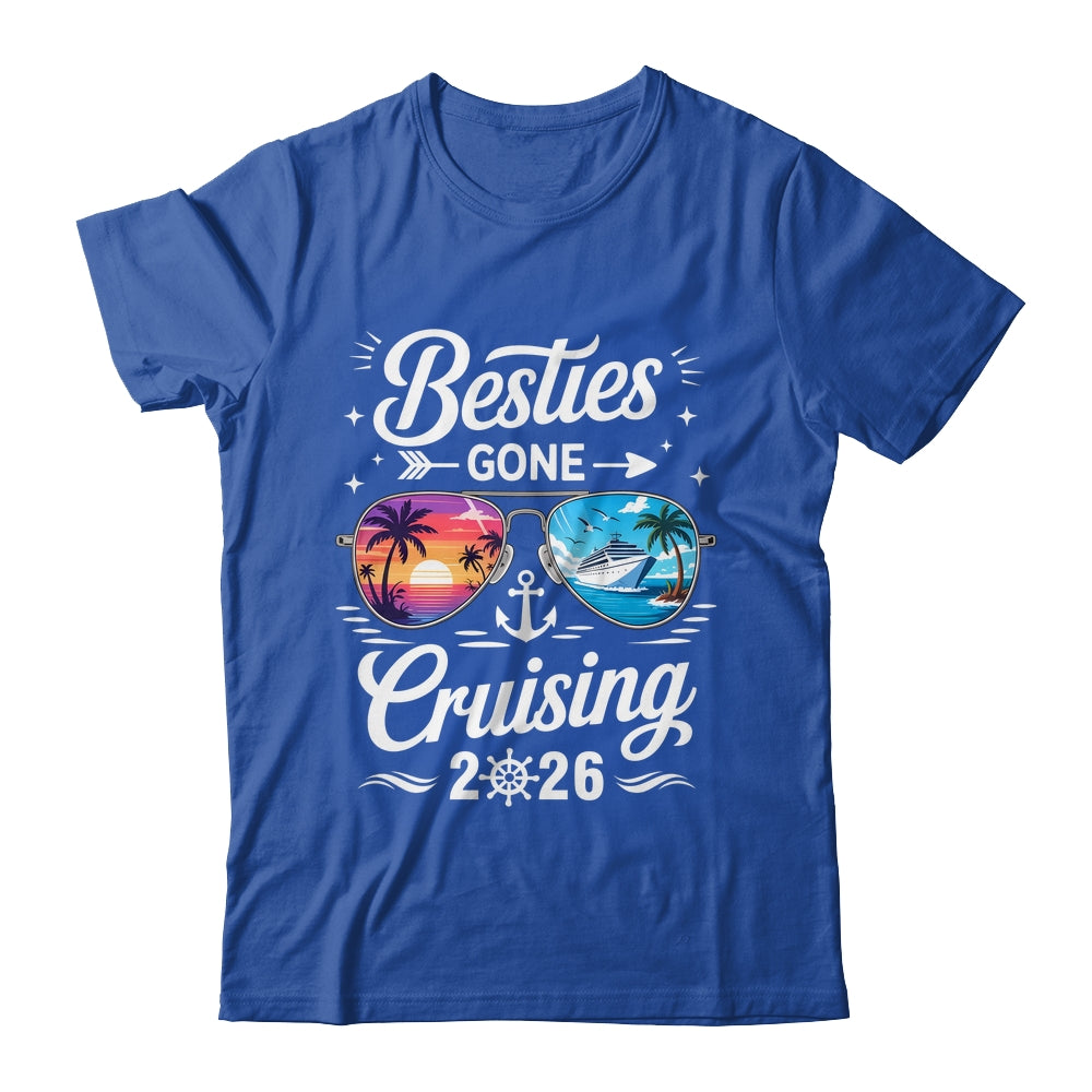 Besties Gone Cruising 2026 Girls Matching Friends Cruise Shirt & Tank Top | siriusteestore
