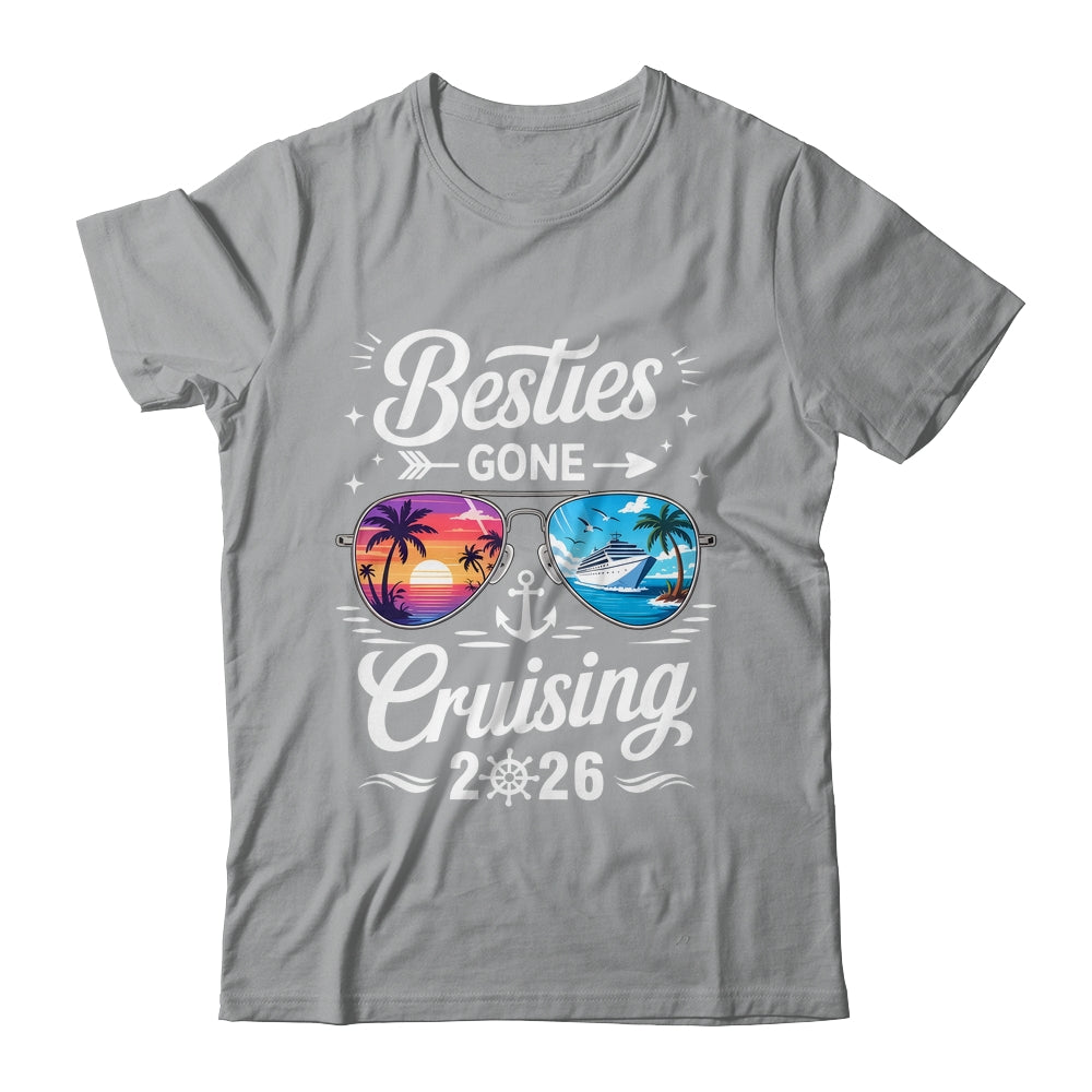Besties Gone Cruising 2026 Girls Matching Friends Cruise Shirt & Tank Top | siriusteestore