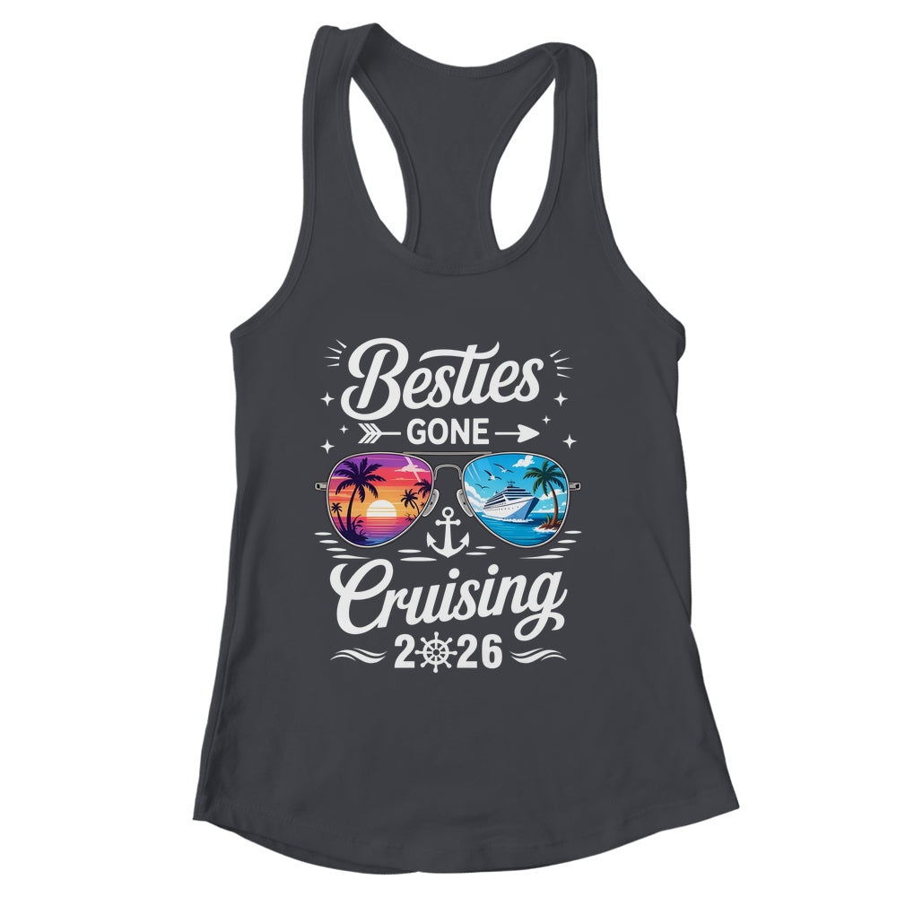 Besties Gone Cruising 2026 Girls Matching Friends Cruise Shirt & Tank Top | siriusteestore